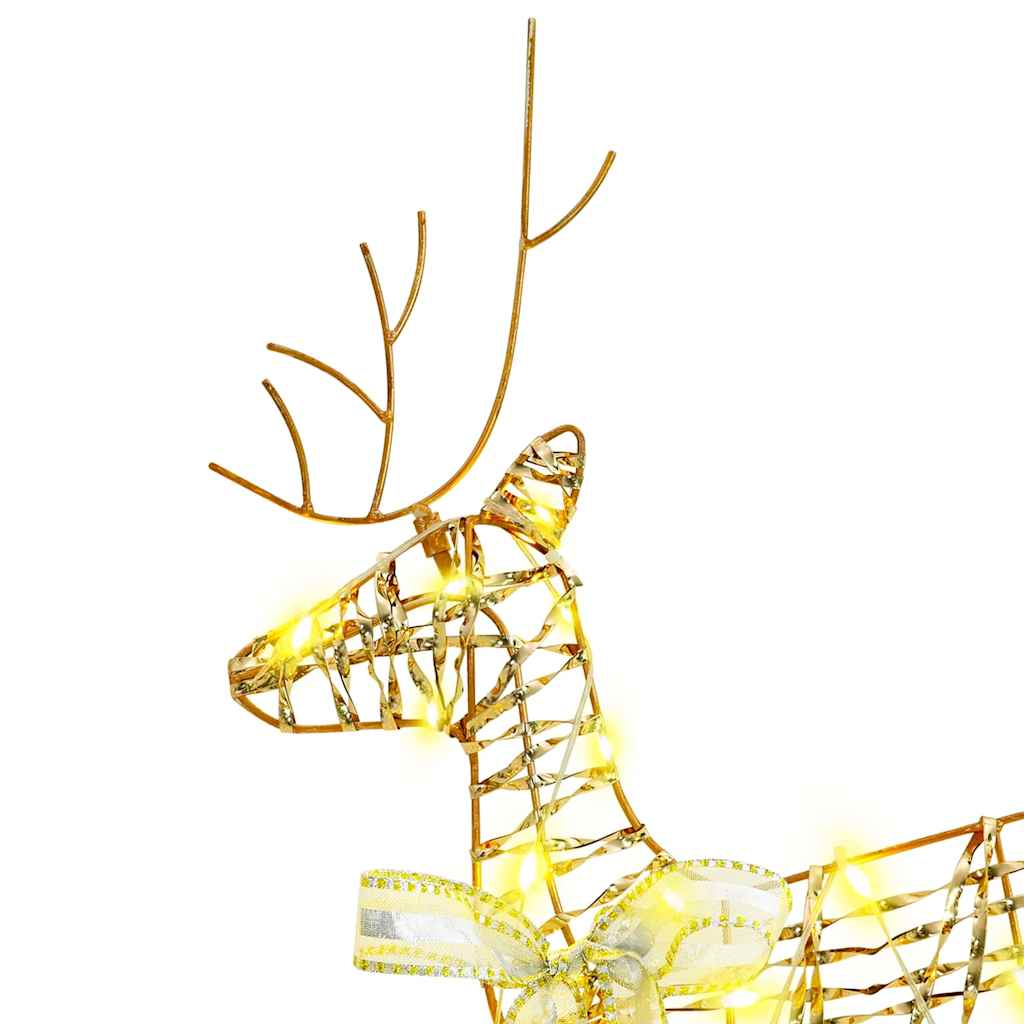 LED Reindeers with 40 LEDs 2 pcs Warm White PET